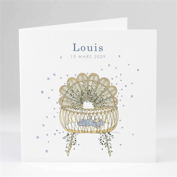 Faire-part naissance coeurs et poésie