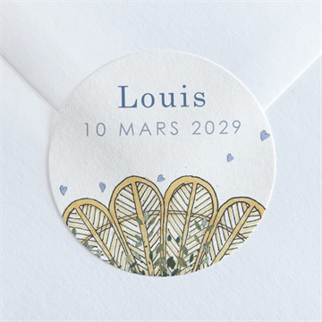 Sticker naissance coeurs et poésie