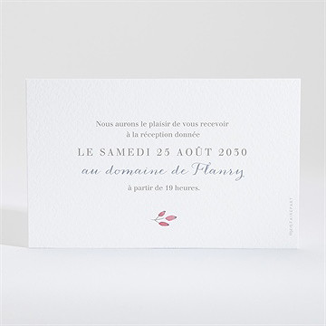 Carton d'invitation mariage couronnés - Dos du carton