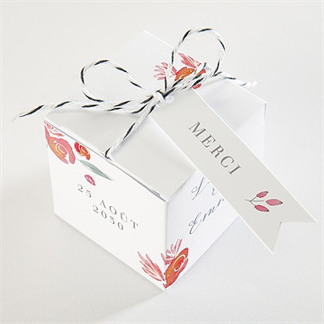 Boîte de dragées mariage couronnés - Dessus de la boîte