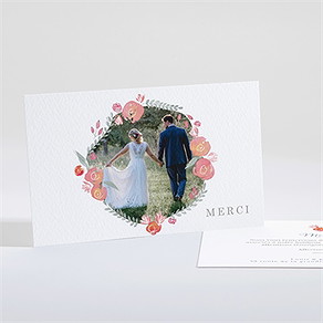 Remerciement mariage couronnés