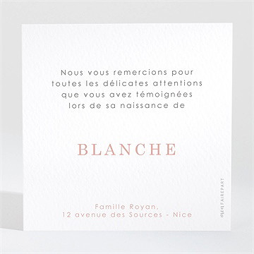 Remerciement naissance ma petite baleine - Dos de la carte