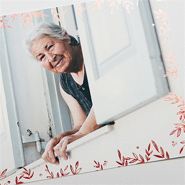 Faire-part décès son sourire - Détail du faire-part