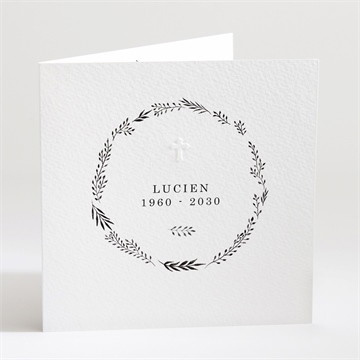 Faire-part décès sobre