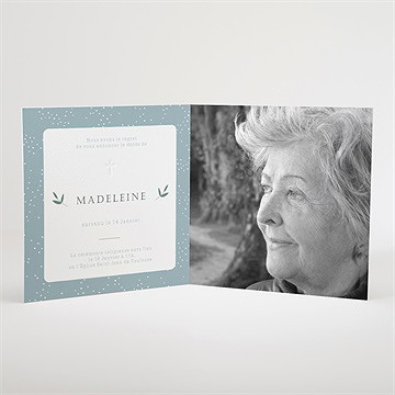 Faire-part décès esquisse fleurie - Intérieur du faire-part