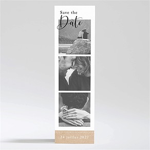 Save the Date mariage avec programme magnet