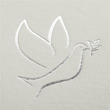 Faire-part décès colombe de l'espérance - Détail du faire-part