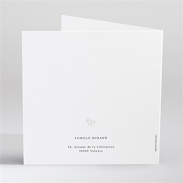 Faire-part décès couronné - Dos du faire-part