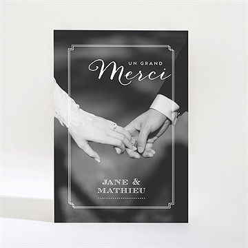 Remerciement mariage kraft en folie magnet