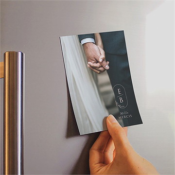 Remerciement mariage sous le saule magnet - Mise en situation