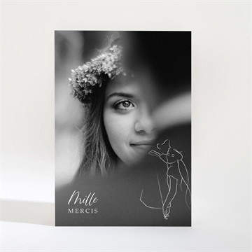 Remerciement mariage belle esquisse