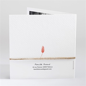 Faire-part décès farandole - Dos du faire-part