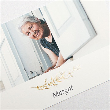 Faire-part décès belle nostalgie - Détail du faire-part