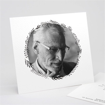 Remerciement décès sobre