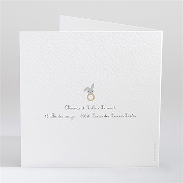 Faire-part naissance tendrement lui - Dos du faire-part