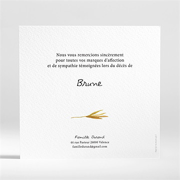 Remerciement décès farandole - Dos de la carte