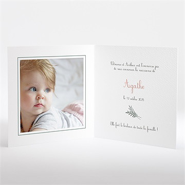 Faire-part naissance mes petites affaires - Intérieur du faire-part
