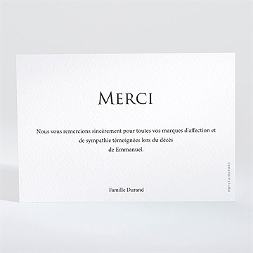 Remerciement décès tellement lui - Dos du carton