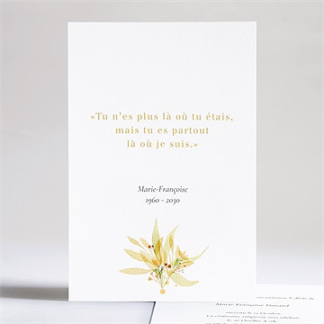 Faire-part décès fleur sauvage