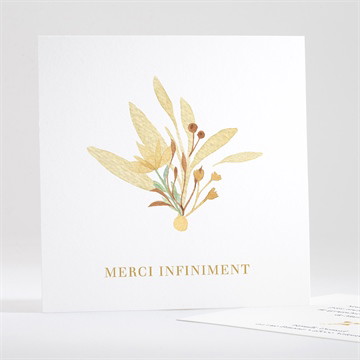 Remerciement décès fleur sauvage