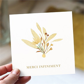 Remerciement décès fleur sauvage