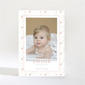 Faire-part de baptême subtil tressage magnet