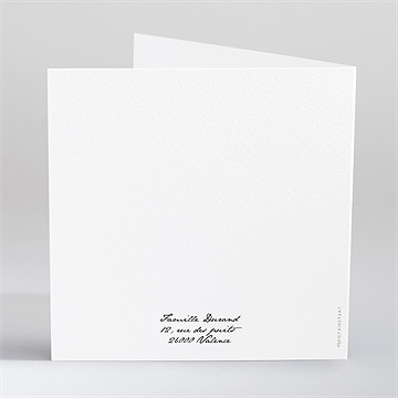 Faire-part décès citation eternelle - Dos du faire-part