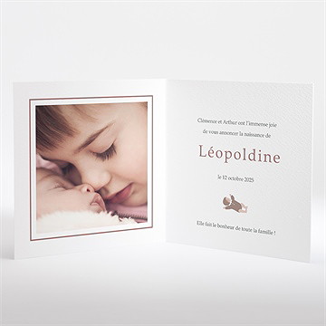 Faire-part naissance grande soeur - Intérieur du faire-part