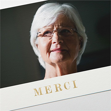 Remerciement décès en sa mémoire - Détail du carton