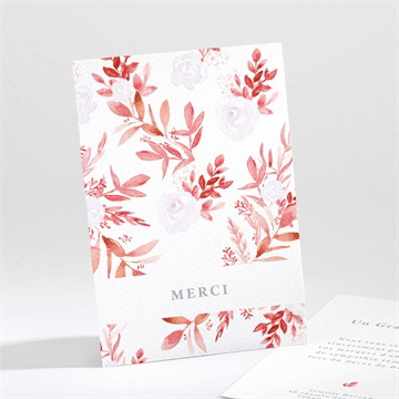 Remerciement décès gravure et initiale