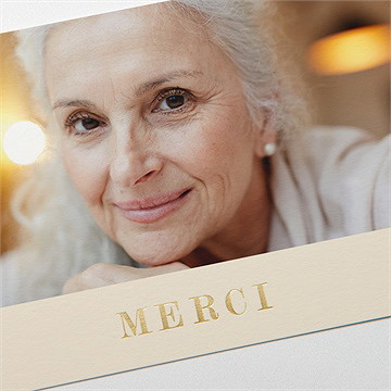 Remerciement décès douceur et foi - Détail de la carte