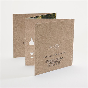 Faire-part de baptême belle histoire sacrée - Dos du faire-part