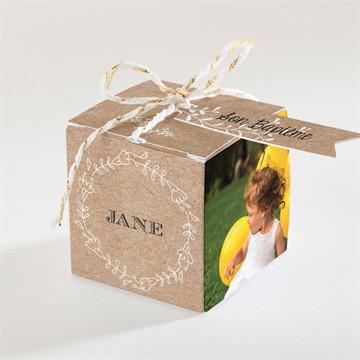 Boîte de dragées baptême belle histoire sacrée