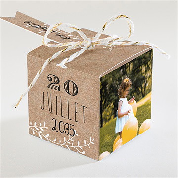 Boîte de dragées baptême belle histoire sacrée - Dos de la boîte