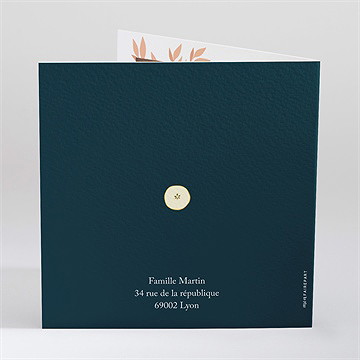 Faire-part naissance elégant eclat - Dos du faire-part