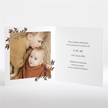 Faire-part naissance valse citronnée - Intérieur du faire-part