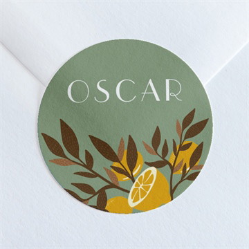 Sticker naissance valse citronnée