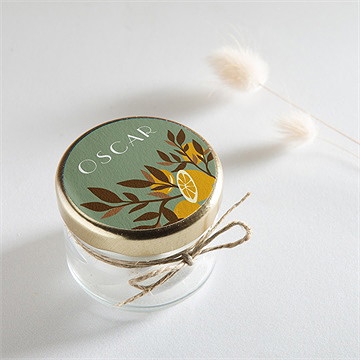 Sticker naissance valse citronnée - Mise en situation