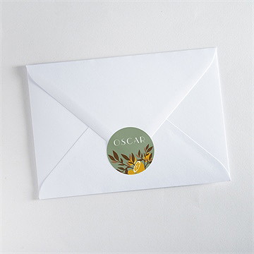 Sticker naissance valse citronnée - Mise en situation