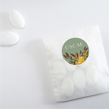 Sticker naissance valse citronnée - Mise en situation