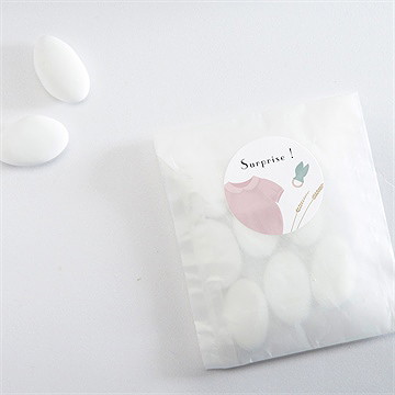 Sticker naissance son petit look - Mise en situation