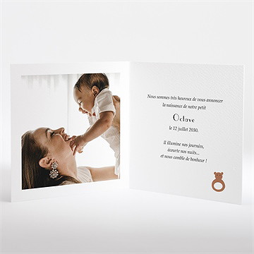 Faire-part naissance son petit style - Intérieur du faire-part