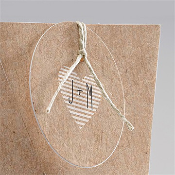 Boîte surprise mariage kraft en folie - Détail de la boîte