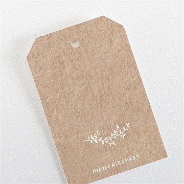 Etiquette mariage kraft en folie - Dos de l'étiquette