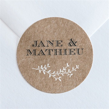 Sticker mariage kraft en folie