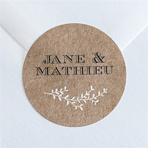 Sticker mariage kraft en folie