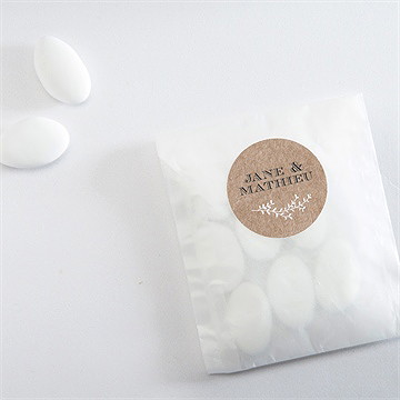 Sticker mariage kraft en folie - Mise en situation