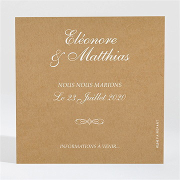 Save the Date mariage belle découverte - Dos de la carte