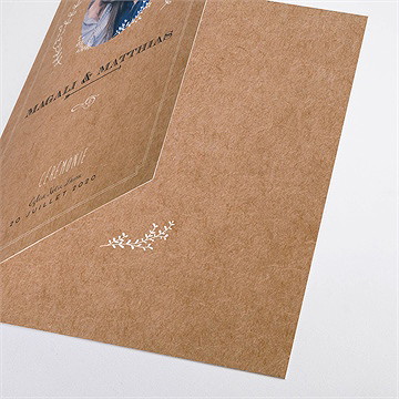 Livret de messe mariage kraft vintage - Détail du livret