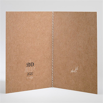Livret de messe mariage kraft vintage - Intérieur du livret